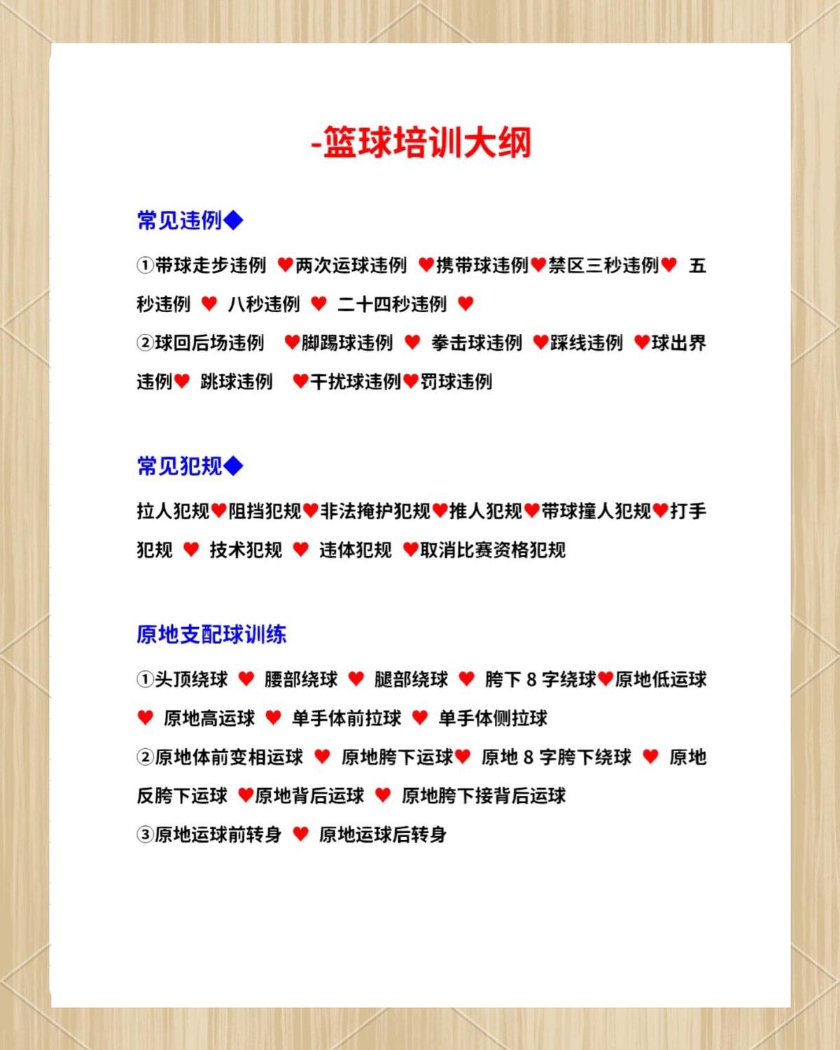 小学生篮球训练计划方案表_0